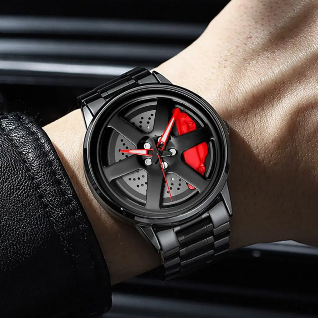 Spinning Sport Rim Hub Wheel Watch Men