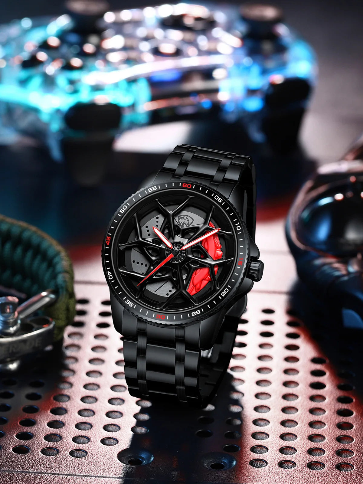 SVJ Men's Watch Batch  360 ° Rotating