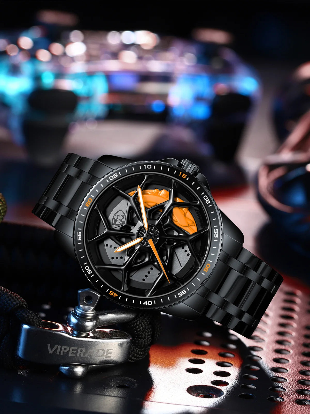 SVJ Men's Watch Batch  360 ° Rotating