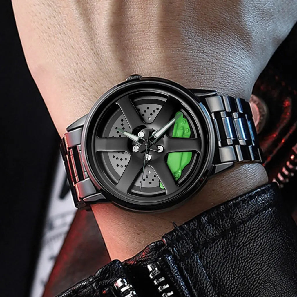 Spinning Sport Rim Hub Wheel Watch Men
