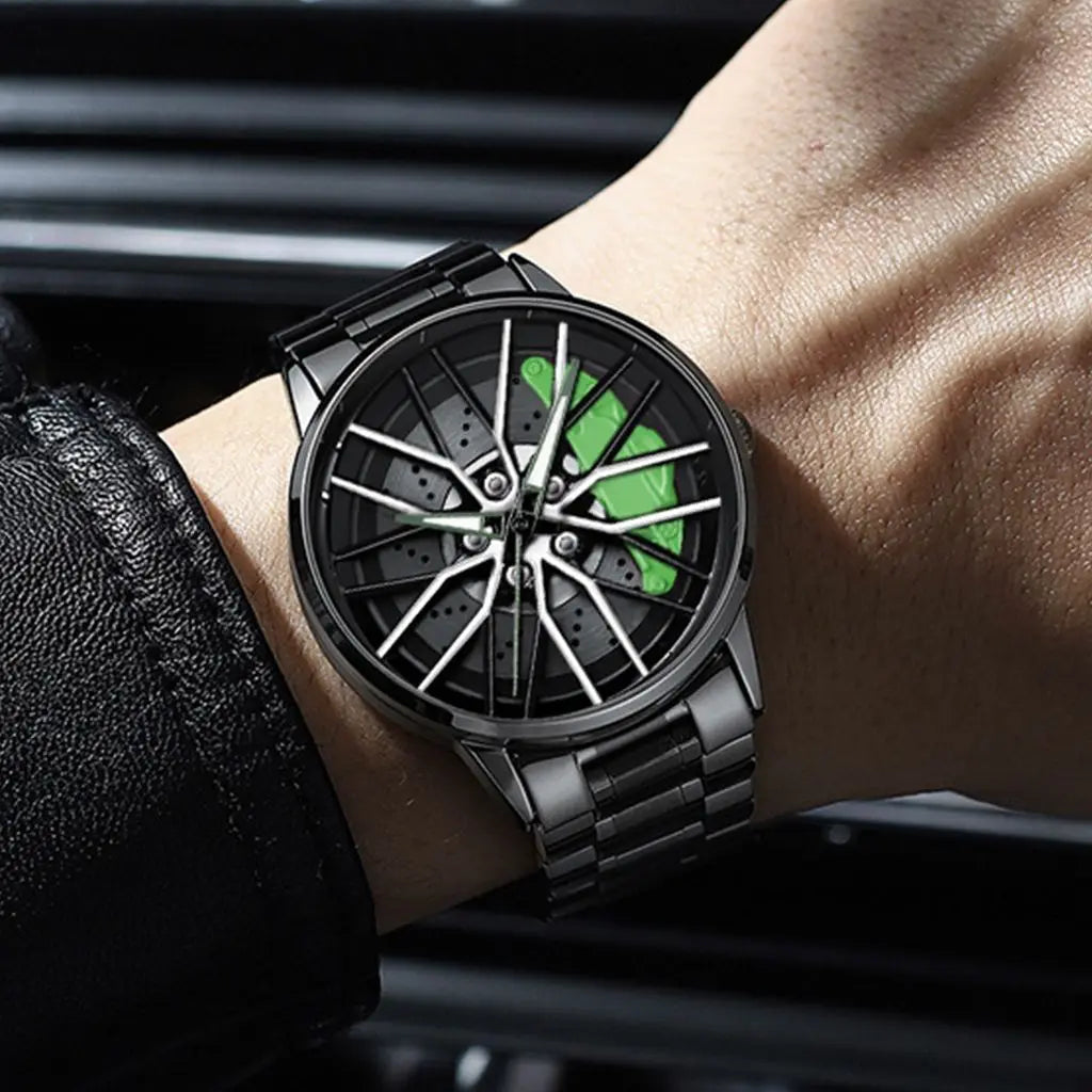 Spinning Sport Rim Hub Wheel Watch Men